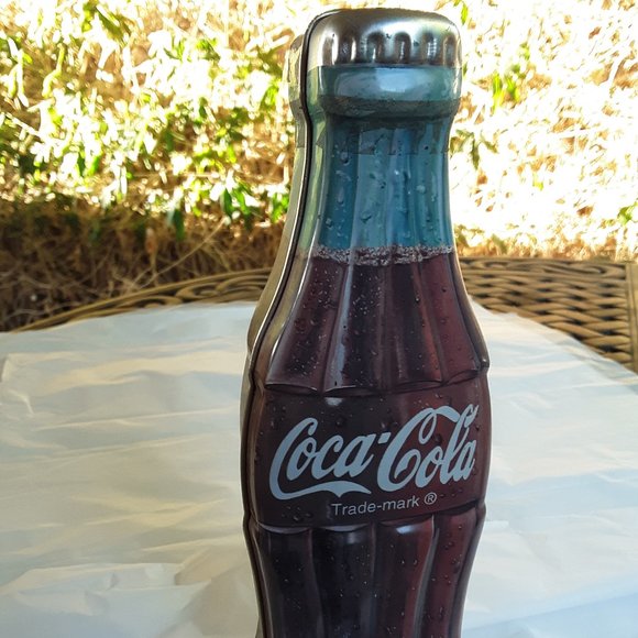 Coca Cola Coke Bottle Metal Gift Tin Vintage 1996 Preowned VG 13" - Picture 10 of 13